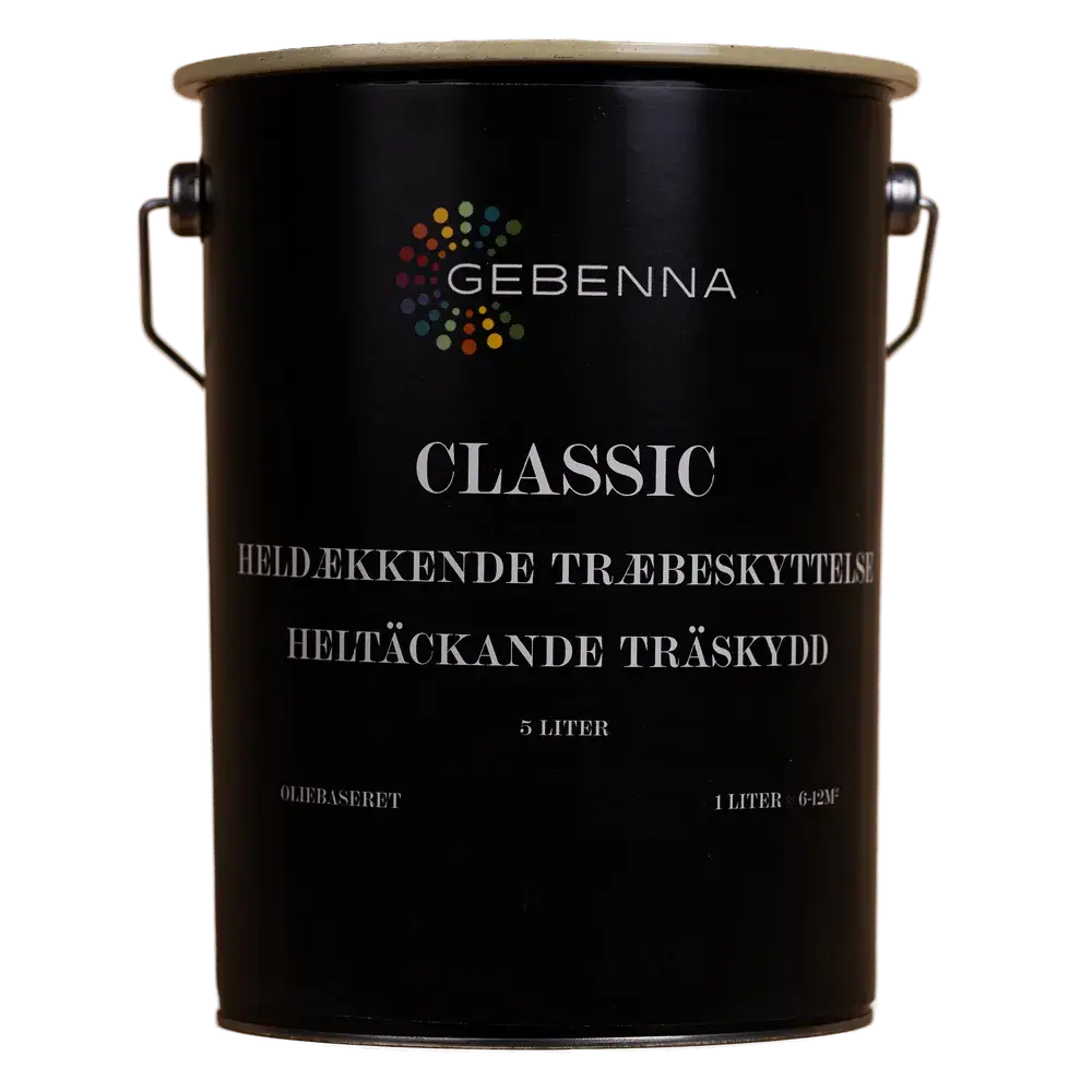 Gebenna Professional Classic heltäckande alkydfärg svart träskyddande för utvändigt trä