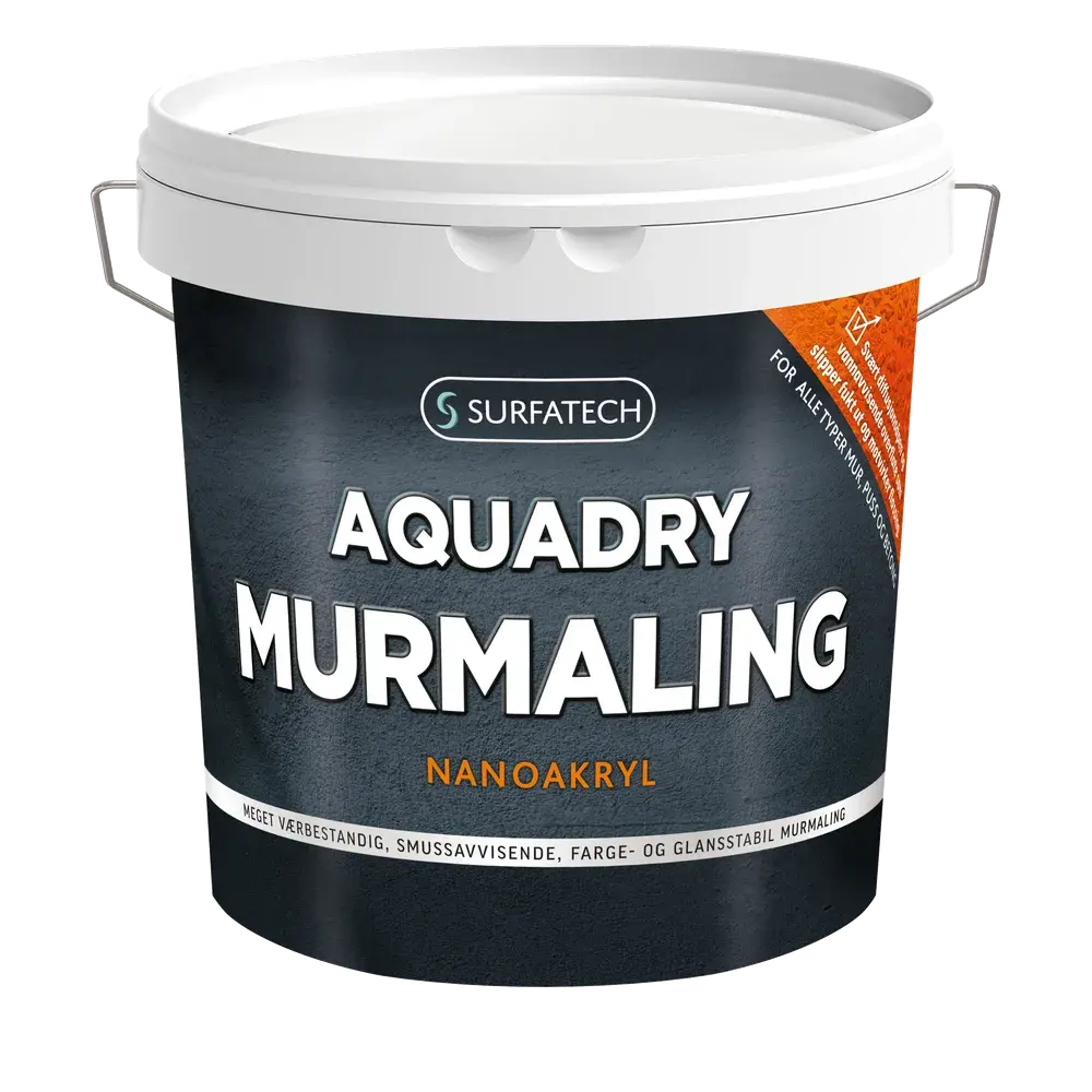 Surfatech Aquadry Nano murfärg fasadfärg 2,7 liter diffusionsöppen nanoteknik