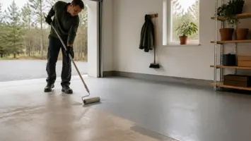 Golvfärg betong illustrert som färg & lack hos Färgspruta.com