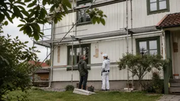 Kostnad måla hus illustrert som guider hos Färgspruta.com