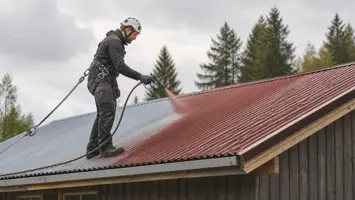 Måla plåttak illustrert som färg & lack hos Färgspruta.com