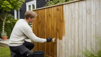 Olja staket illustrert som färg & lack hos Färgspruta.com
