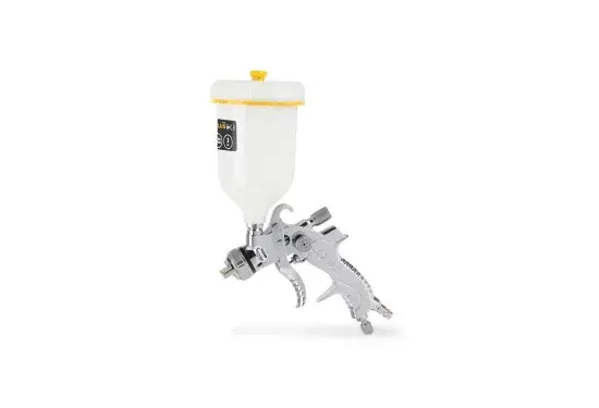 PowerPlus Tryckluft HVLP färgspruta 0,6 liter tryckluftsdriven kompakt pistol