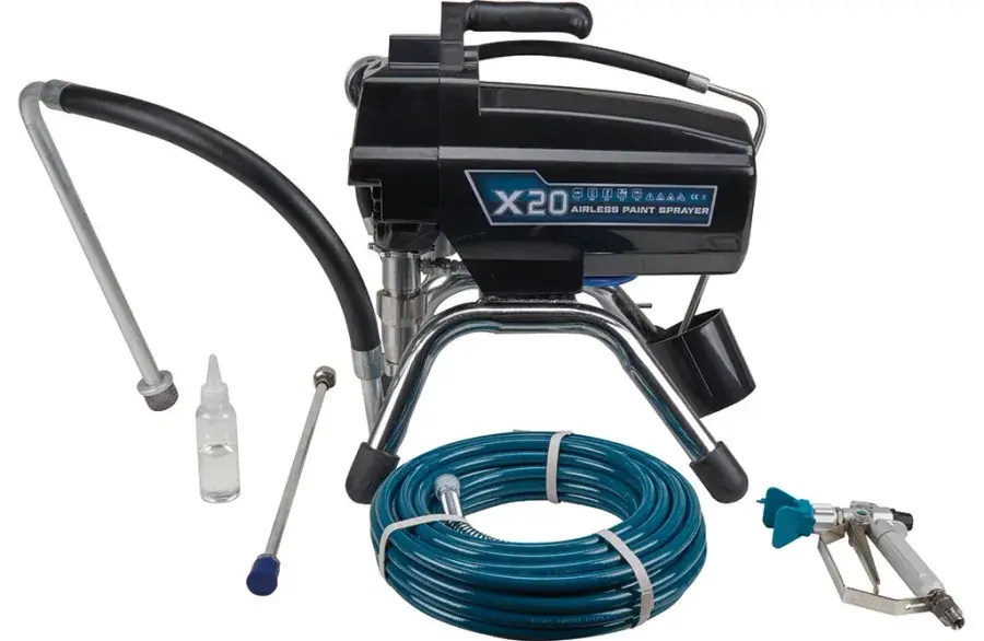 Airless X20 målarpistolstation med 1,1 kW pump, 15 meters slang och förlängningslans