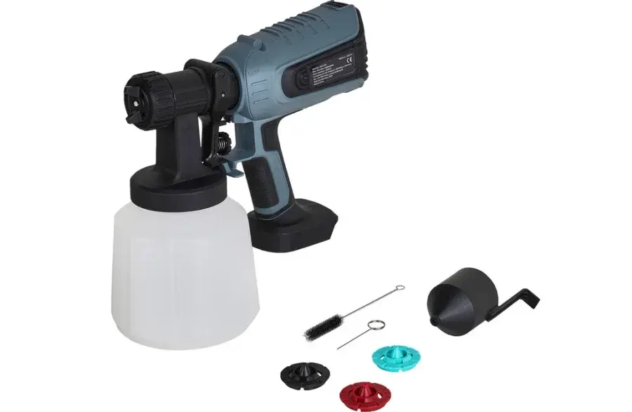 Sladdlös Toolsetter målarspruta 20 V med borstlös motor och 1200 ml behållare