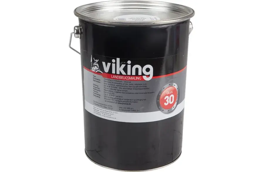 Viking lantbruksfärg i svenskröd kulör, 5-litersburk linoljebaserad alkydfärg