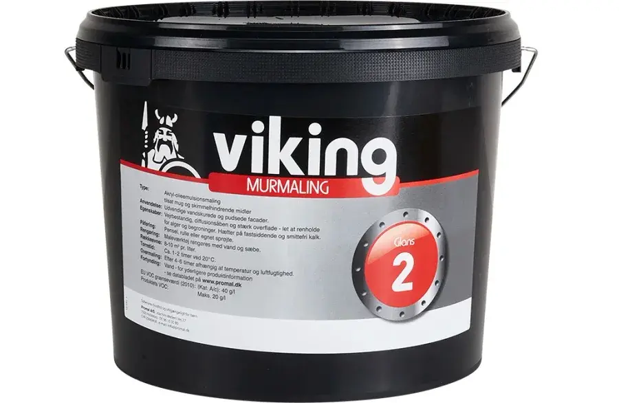 Viking putsfärg i bornholmsröd kulör, 10-litersburk för murverk och puts utomhus