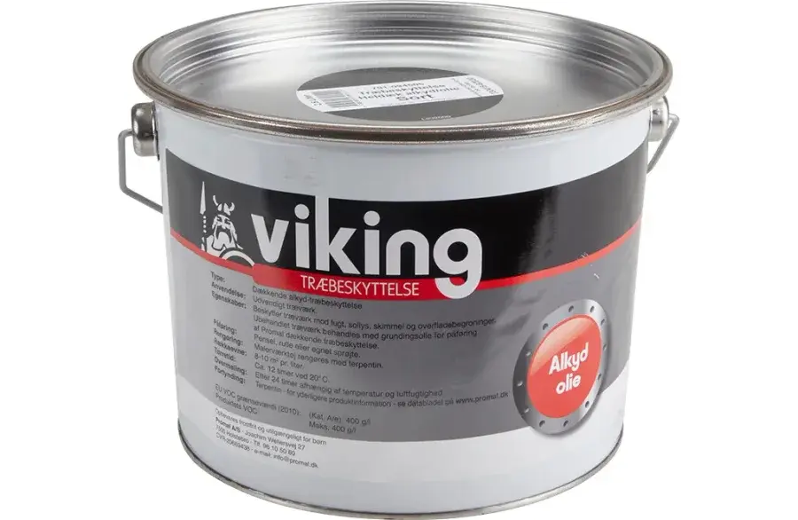 Viking oljebaserad träskyddsfärg i 2,5-litersburk för fasad, gavlar och takfot