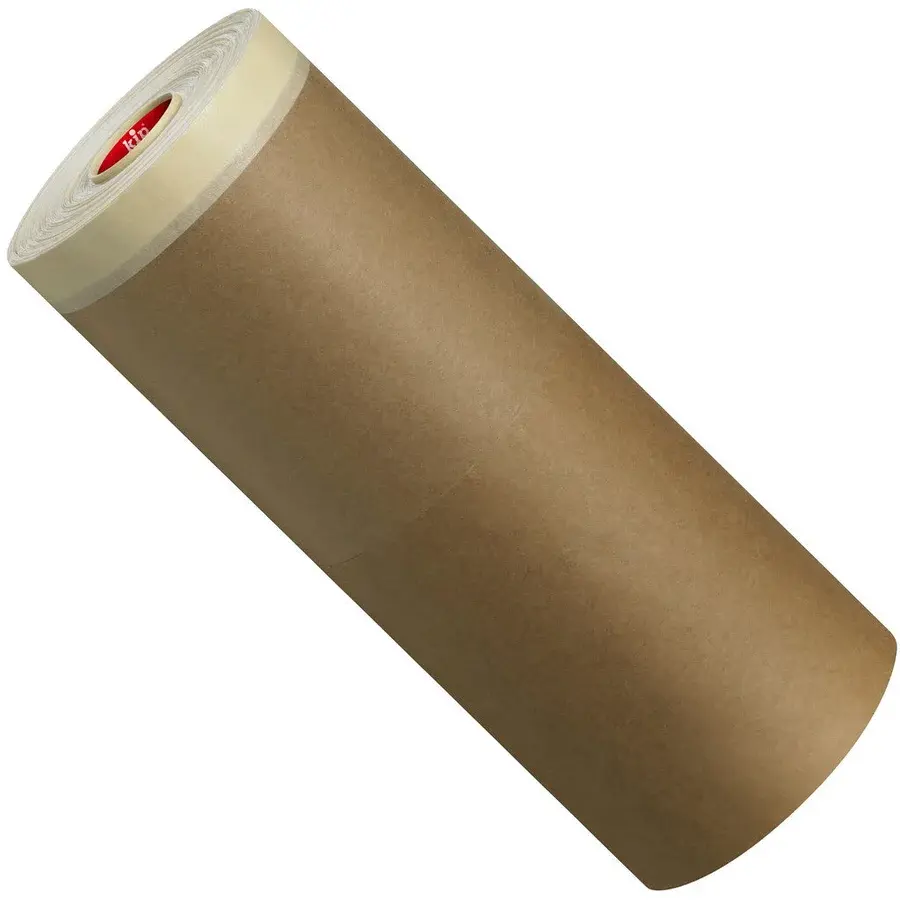 Rulle med 30 cm brett impregnerat maskeringspapper med färdig tejpkant