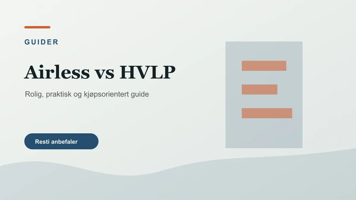Airless vs HVLP illustrert som guider hos Färgspruta.com
