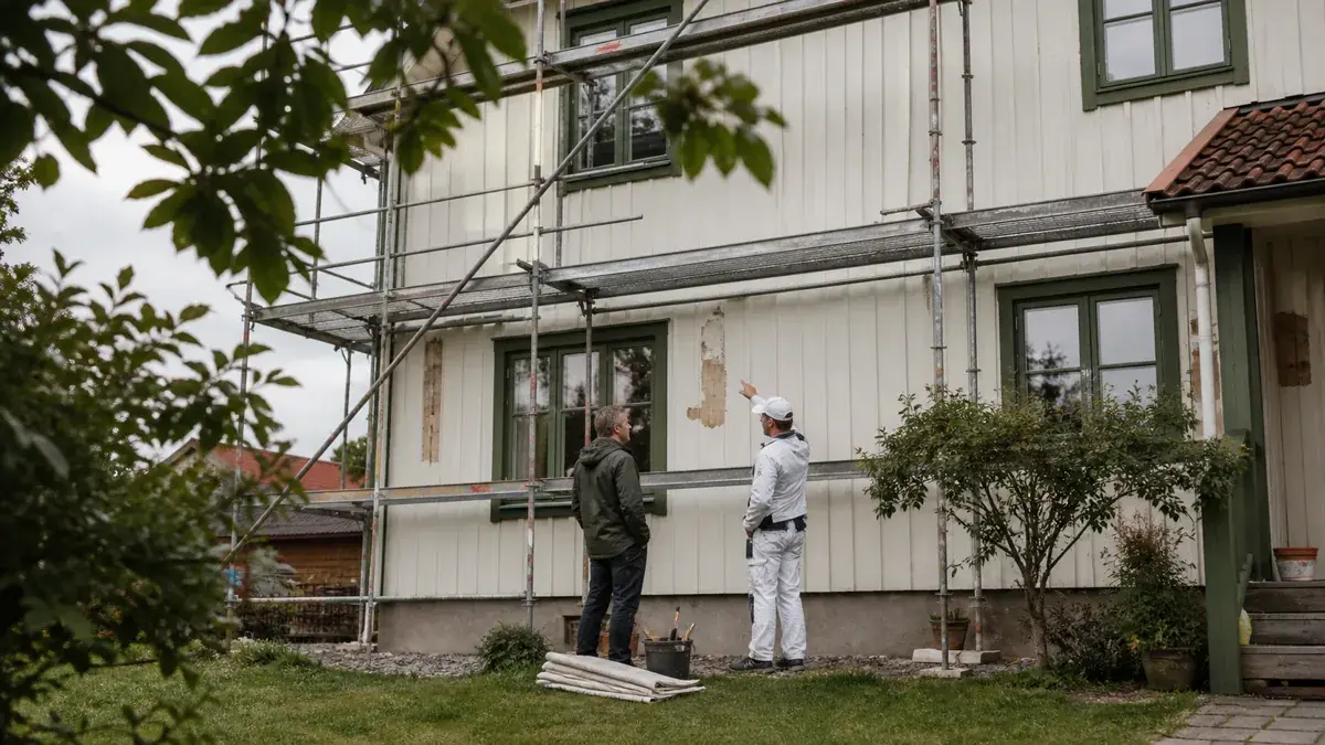 Kostnad måla hus illustrert som guider hos Färgspruta.com