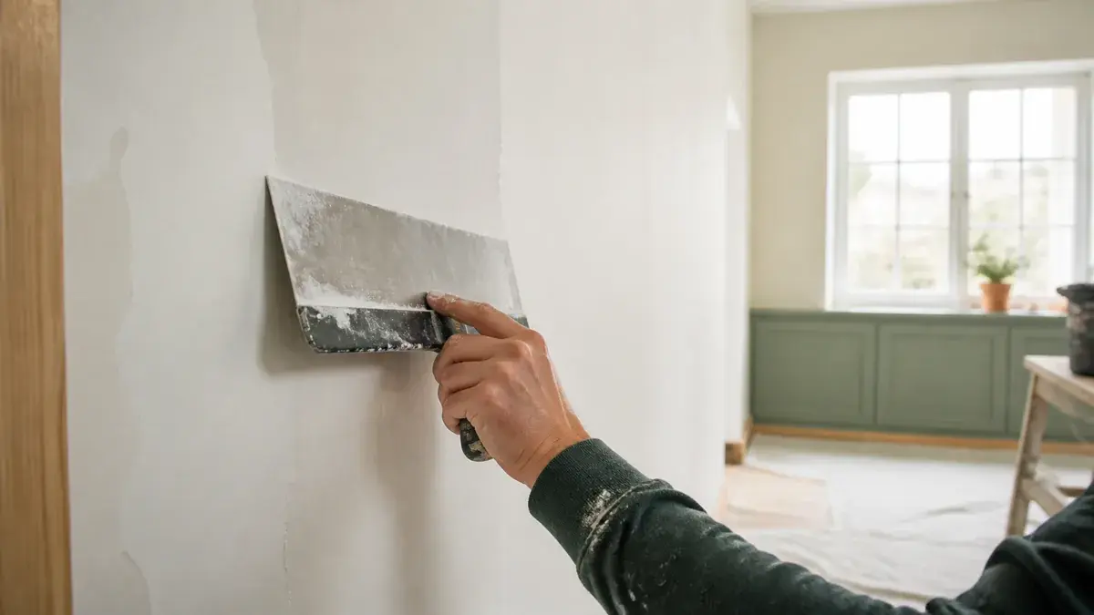 Spackla väggar illustrert som guider hos Färgspruta.com
