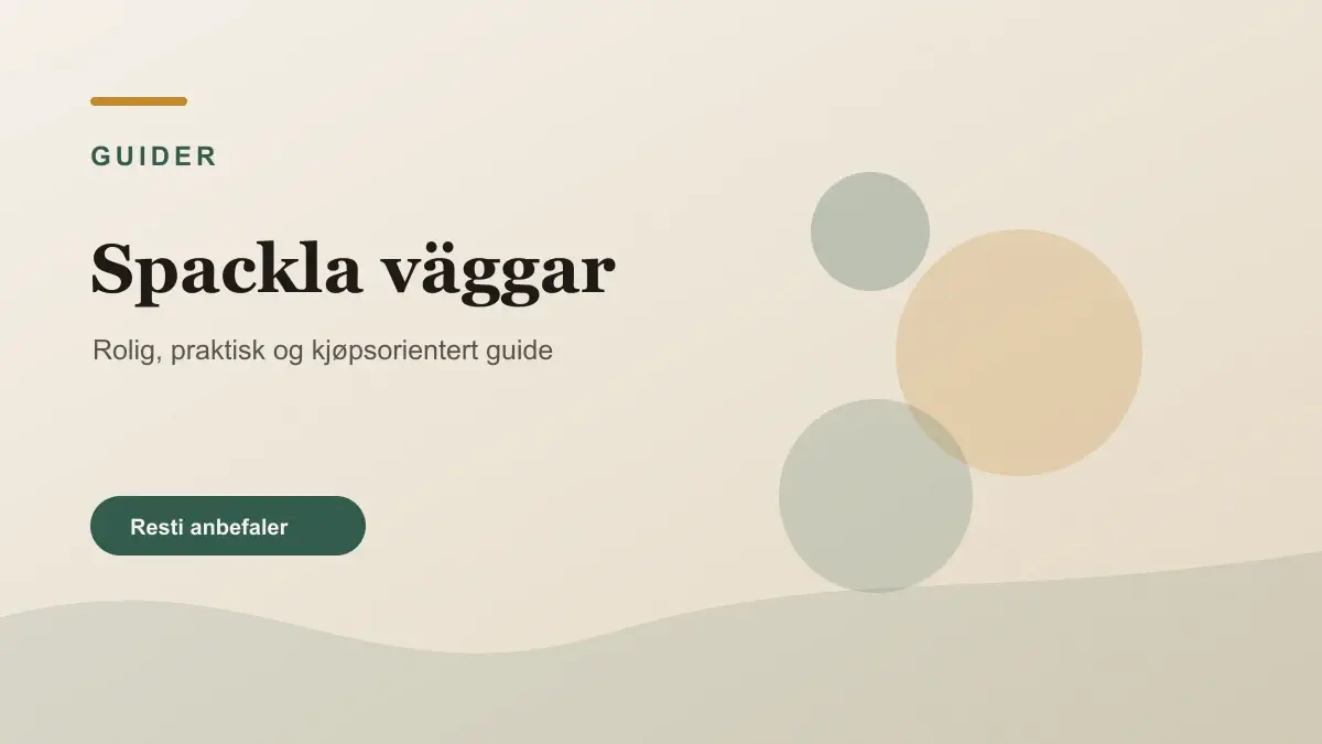 Spackla väggar illustrert som guider hos Färgspruta.com